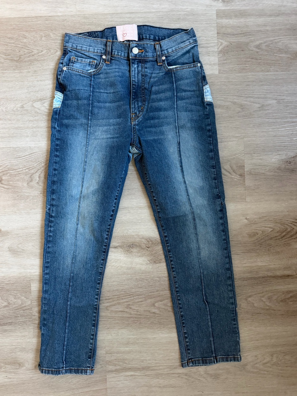 REVICE Slim Straight Jeans - Medium Blue Wash